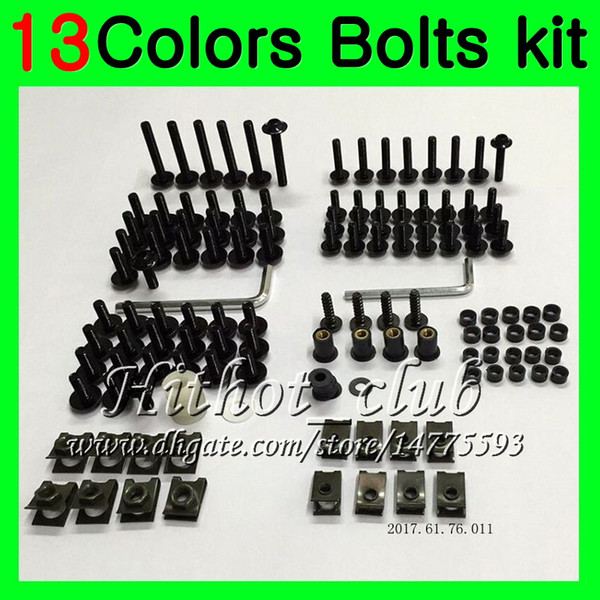 Fairing bolts full screw kit For KAWASAKI NINJA ZX6R 03 04 05 06 ZX-6R 6 R ZX 6R 2003 2004 2005 2006 Body Nuts screws nut bolt kit 13Colors