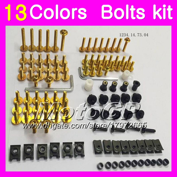 Fairing bolts full screw kit For HONDA VTR1000F SuperHawk VTR 1000 F 1000F 97 98 99 00 01 02 03 04 05 Body Nuts screws nut bolt kit 13Colors