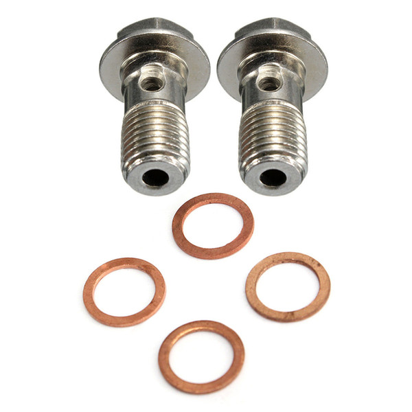 2 Pcs Motorcycle Stainless Brake Banjo Bolt M10 x 1.25mm