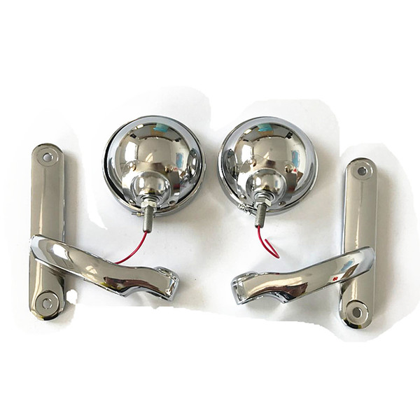 1 Set Chrome Motorcycle Auxiliary Lighting Brackets and Buckets for For  09-15 Touring