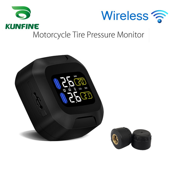 Smart Wireless Motorcycle TPMS Tire Pressure Monitoring System Motorcycle Tire Pressure Sensor Universal 2 External Sensors