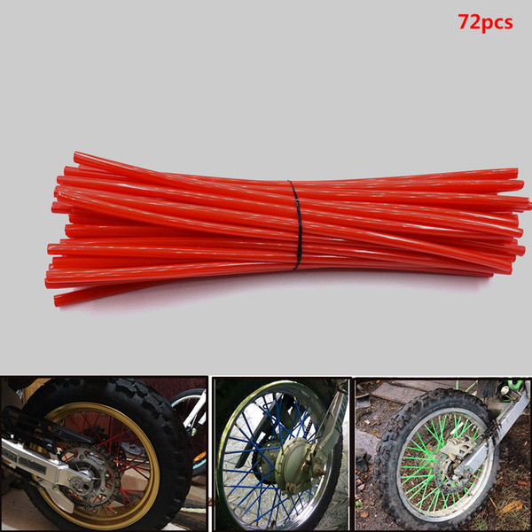 For KTM SX EXC MXC 250 300 400 450 520 525 72 Pieces Motorcycle Wheel Rim Spoke Skin Covers Wrap Decoration Tube