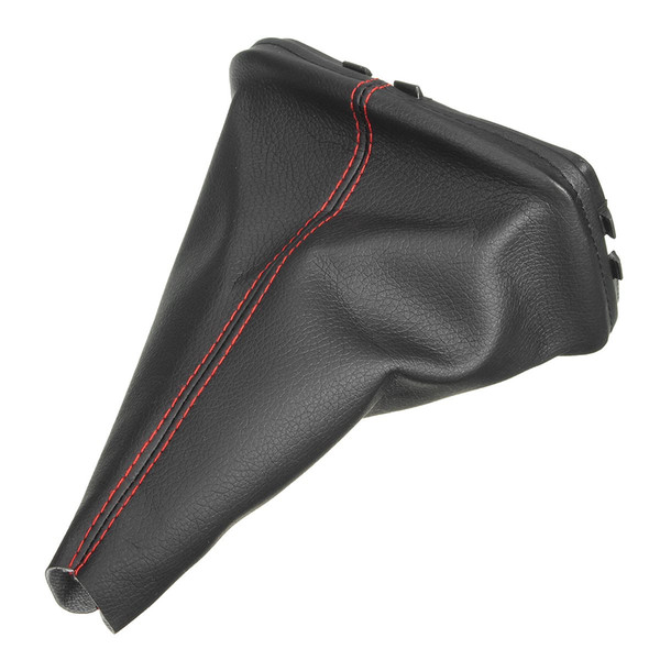 New PU Leather Black Auto Gear Shift Lever Gaiter Dust Cover Red Stitching for VW /GOLF /BORA