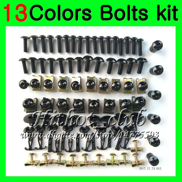 Fairing bolts full screw kit For KAWASAKI NINJA ZX7R 96 97 98 ZX-7R ZX750 ZX 7R 1996 1997 1998 1999 Body Nuts screws nut bolt kit 13Colors