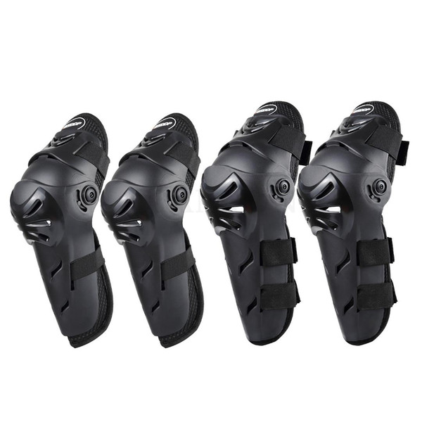 4pcs Knee Elbow Guard Kit for Bicycle Racing Motorcycle Unisex Body Joint Elastic Gear Protector for RC Bike Skate Ski Racing