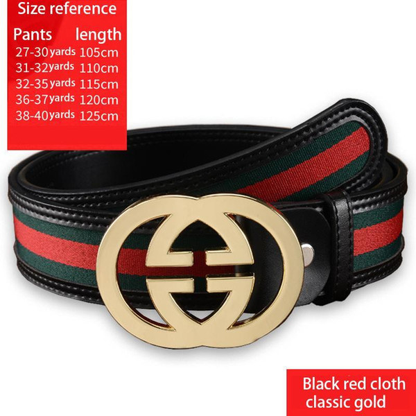 Fashion Trend Hot Sale Red Belt Smooth Buckle Wild Casual Red Green Cloth Letter Clasp Men and Women Jeans Metal Clasp A009