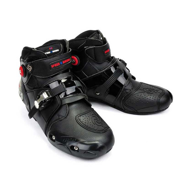 Microfiber Racing Shoes Unisex Motocross Boots Anticollision Anti-skid Motorcycle Boot Protective Motorbike Equipment All Season