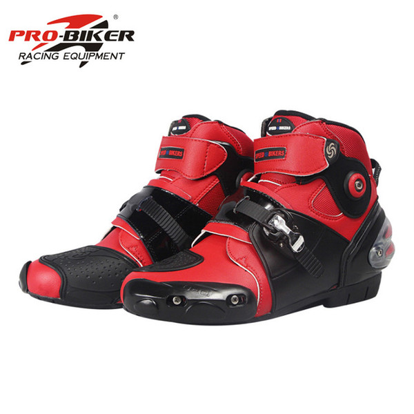 Motorcycle Boots PRO-BIKER High Ankle Racing boots BIKERS leather race Motocross Motorbike Riding Shoes A9003