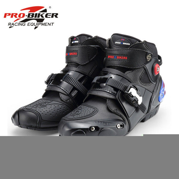 Pro-biker professional motorcycle boots men racing motorbike boots botas motorcycles moto riding shoes Size 40-45 black