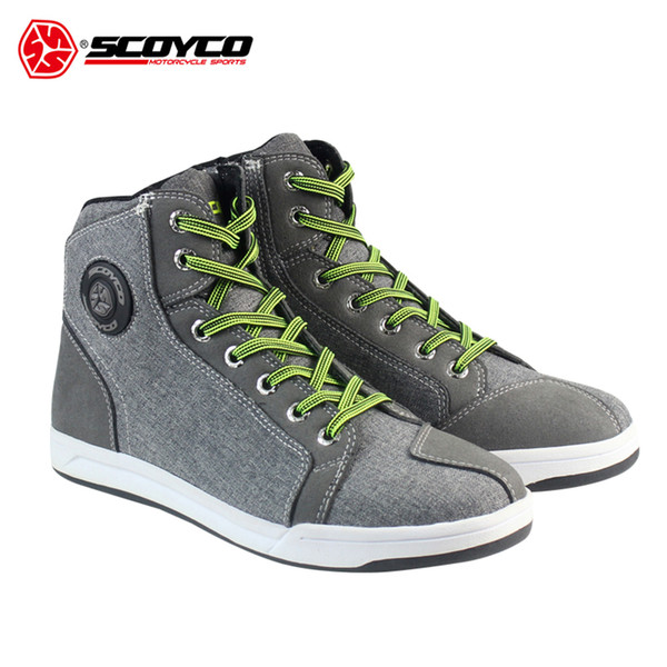 SCOYCO Motorcycle Boots Men Road Street Motorcycle Shoes Bato Motocross Boots Breathable Moto Protective Gear