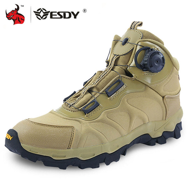 ESDY Motorcycle Boots Tactical Ultralight Training Boots Men Outdoor Camping Trekking Climbing Hiking Shoes Sports Sneakers