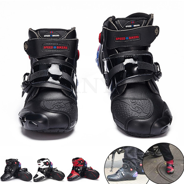 Motorcycle Boots Biker Waterproof Speed Motocross Boots Non-slip Protective Motorbike Riding Shoes