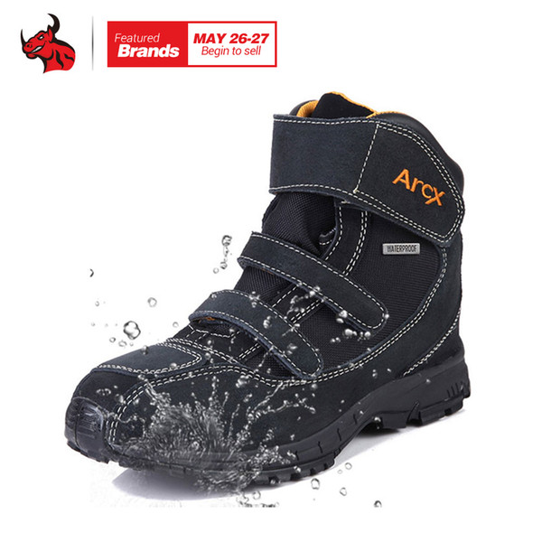 ARCX Motorcycle Boots Genuine Cow Suede Leather Waterproof Street Moto Motorbike Chopper Cruiser Touring Riding Shoes