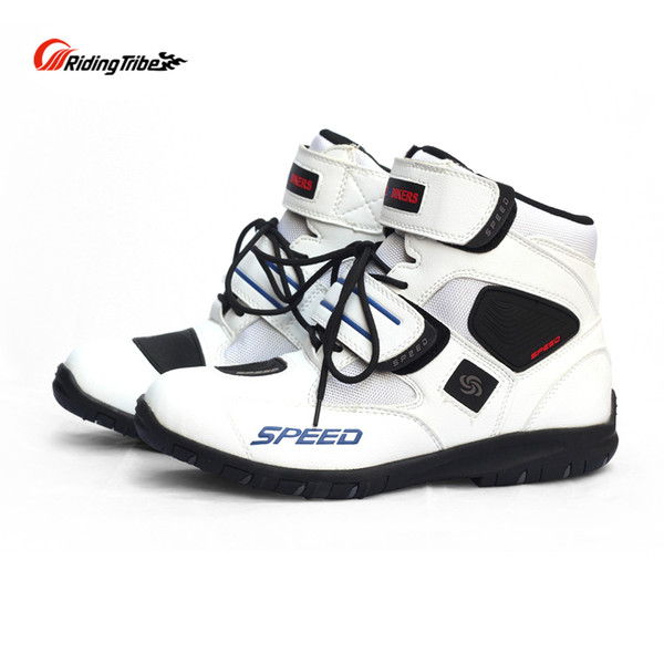 Riding Tribe Motorcycle Men's Women Ankle Boots Motorbike Riding Protective Non-slip Breathable Off-Road Moto Racing Shoes A005