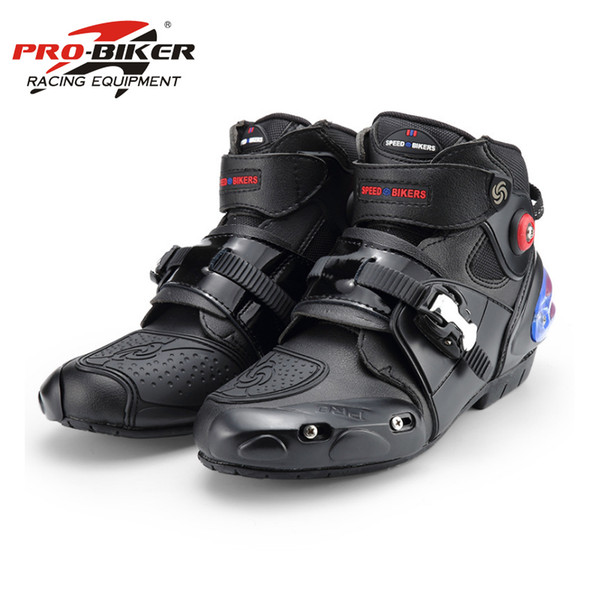 Pro-biker professional motorcycle boots men racing motorbike boots botas motorcycles moto riding shoes Size 40-45 black A9003