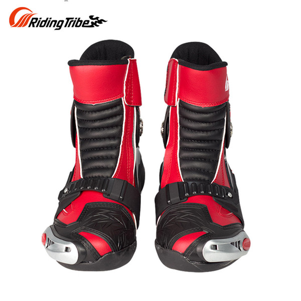 Riding Tribe SPEED BIKERS Moto Racing Dirt Bike Off-Road Riding Sports Protector Shoes Motorcycle Motocross Racing Boots Red