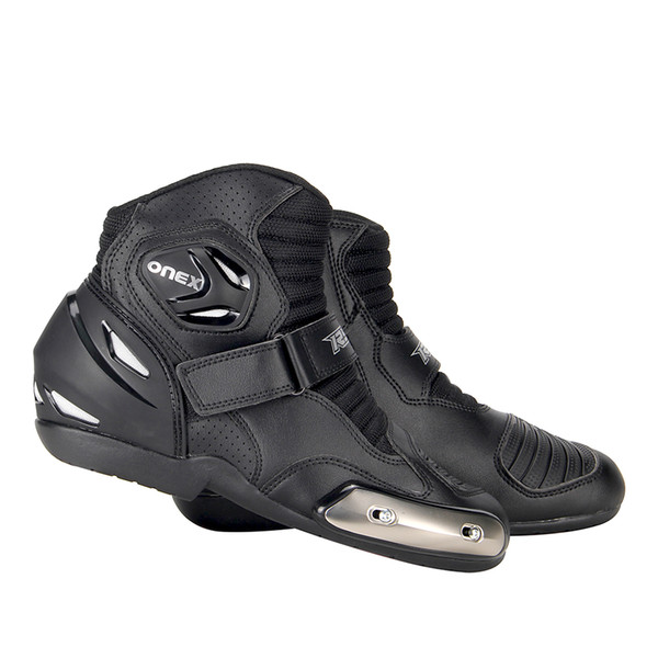 RYO Motorcycle Boots Men Motocross Boots Motorbike Shoes Biker Moto Protective Gear Riding Racing Motorcycle Shoes Black