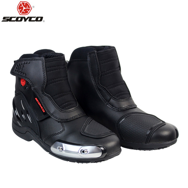 SCOYCO Motocross Off-Road Racing Ankle Boot Motorcycle Riding Boots Street Riding Shoes Microfiber Faux Leather M-002