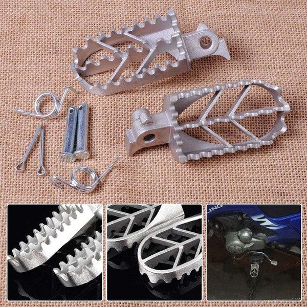 1 Pair Motorcycle stainless steel Front Teeth Foot Peg Footrest for Harley Honda Kawasaki Yamaha Suzuki Bikes KTM ATV's