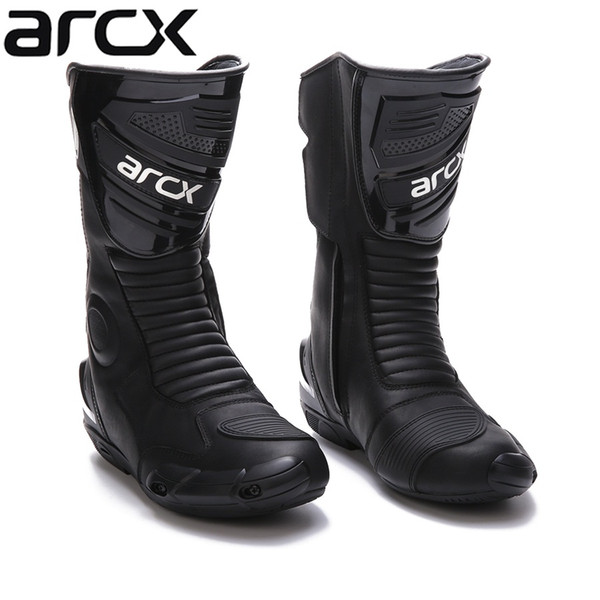 Free shipping 1pair Motorcycle Boots High Fiber Pro Racing SPEED Motocross Racing Cowhide Leather Shoes