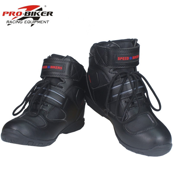 Professional motorcycle boots PRO-BIKER high pedal microfiber leather racing special motorcycle shoes anti-skid breathable A005