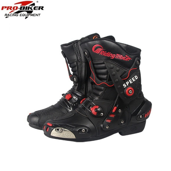 Free shipping 1pair Professional Motorcycle Offroad MX GP Racing Sport Leather Motorcycle Boots Riding Shoes