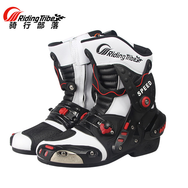 2022Hot sale high quality Riding Tribe fashion motorcycle boots men speed road racing boats white black Red botas moto hombre