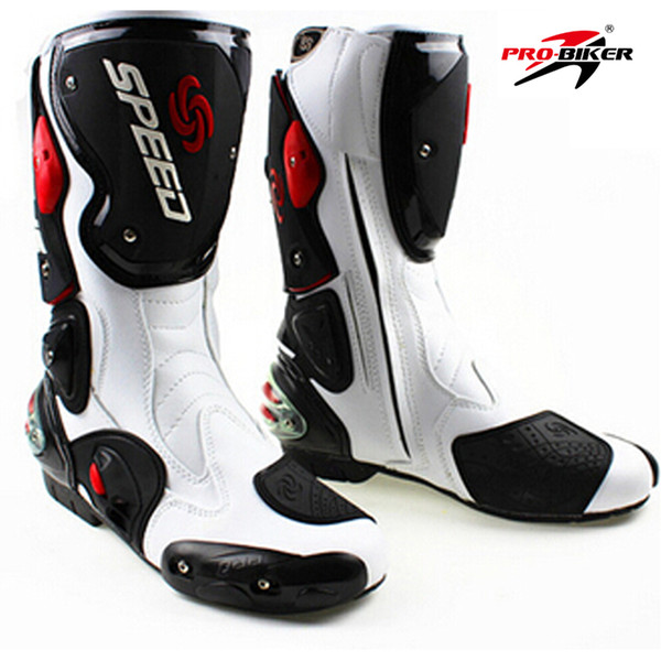 QUALITY RIDING Microfiber Motorcycle boots Men Pro SPEED Racing dirt bike Boots Knee-high Motocross Riding Motorboats