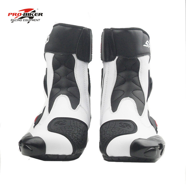 Pro-biker motorcycle boots men moto botas motocross shoes motorbike boots racing botas riding motorcycles black white