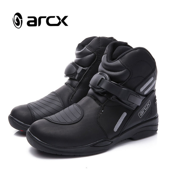 ARCX Wear-resisting Motocross Boots for Men Genuine Leather Men Ankle Casual Boots Cool for Motorcycle L60486