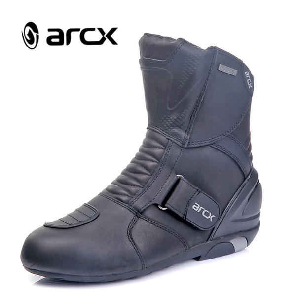 New ARCX Motorcycle Waterproof Genuine Leather Boots Racing Boots Riding Road L60612