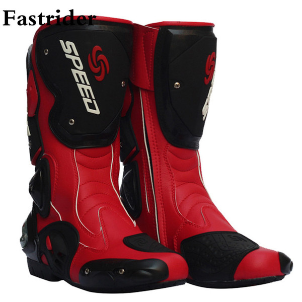 Fastrider 2022leather motorcycle boots Pro -Biker SPEED Racing And caes long boots high quality for riding men women shoes