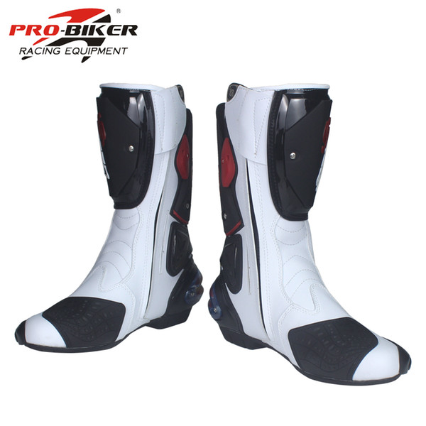 2022New Leather Motorcycle Boots PRO-BIKER SPEED BIKERS Boot Bicycle Riding Shoes B1001 Size 40/41/42/43/44/45