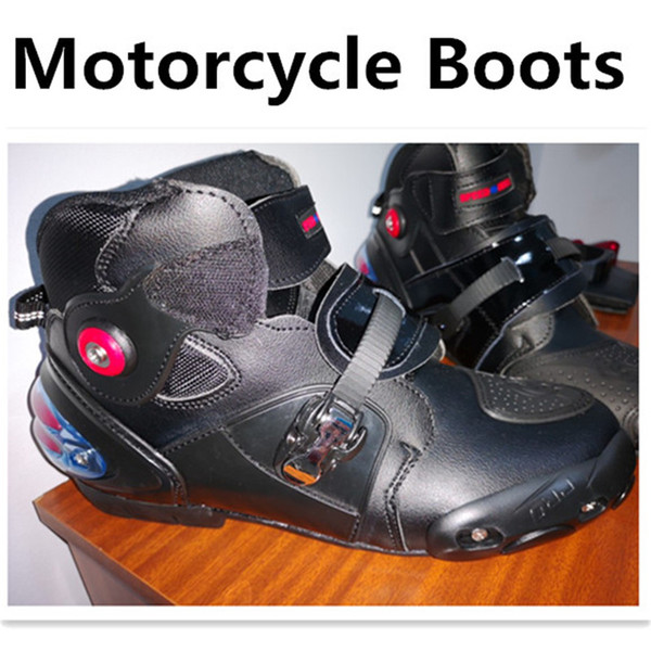 Hot sales Newest Motorcycle Boots Pro biker SPEED Moto Racing Motocross Motorbike Shoes A9003 Black/White/Red size