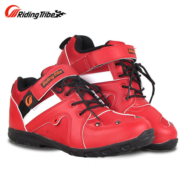 Riding Tribe Motorcycle Boots Ankle Motorcycle Shoes Moto Riding Boots Men Racing A0695 SPEED Leather