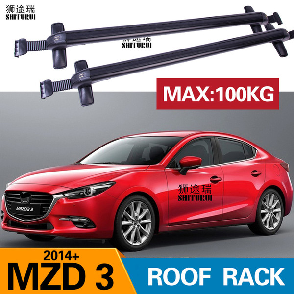 FOR MAZDA 3 axela 4-dr Sedan Hatchback 2014+ 20222022Bars with Locking Aluminum Alloy with Luggage Box Bike Rack sport Roof