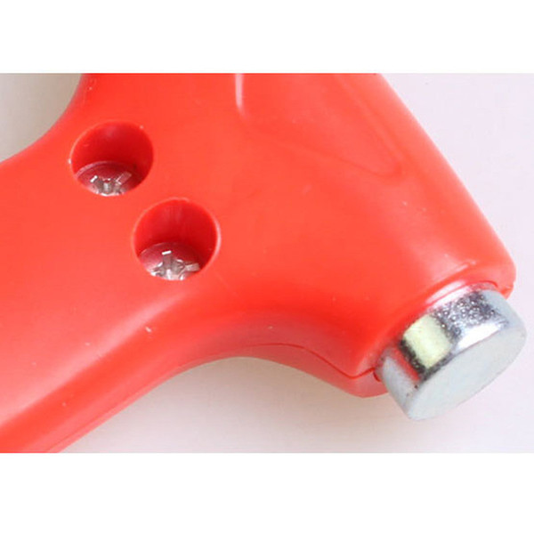 Hotsale rundong Vehicle safety hammer tool With the base Car window breaker With a knife Lifesaving hammer R-7107