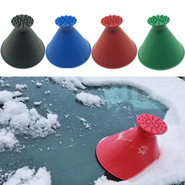 Magic Window Cleaner Windshield Car Ice Scraper Shaped Funnel Snow Remover Deicer Cone Deicing Tool Scraping ONE Round