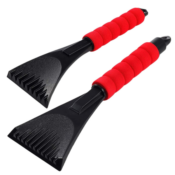 2Pcs Mini Car Ice Scraper Frost Scraper with Anti-Slip Soft Handle Snow Removal Tool