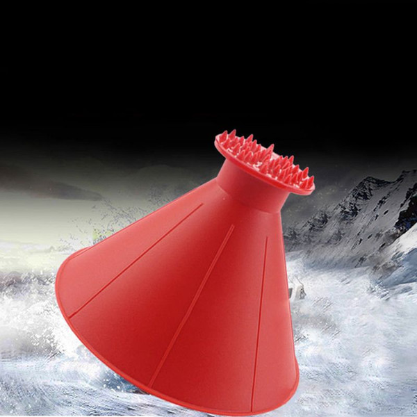 2Pcs Car Magic Window Windshield Car Ice Scraper Shaped Funnel Snow Remover Tool