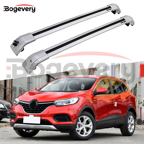 New Silver Aluminium Cross Bar Crossbar Roof Rail Rack fit for Renault Kadjar 2016-2019