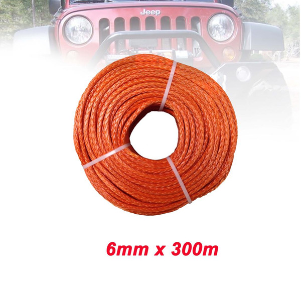 6mm x 300meters 12 strand synthetic UHMWPE rope winch line