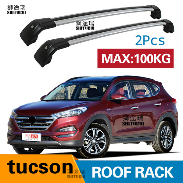 SHITURUI 2Pcs Roof bars For Hyundai tucson SUV 2015-2022Aluminum Alloy Side Bars Cross Rails Roof Rack Luggage