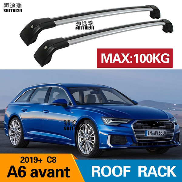 SHITURUI 2Pcs Roof bars For A6 avant Estate 2019+ C8 Aluminum Alloy Side Bars Cross Rails Roof Rack Luggage Carrier