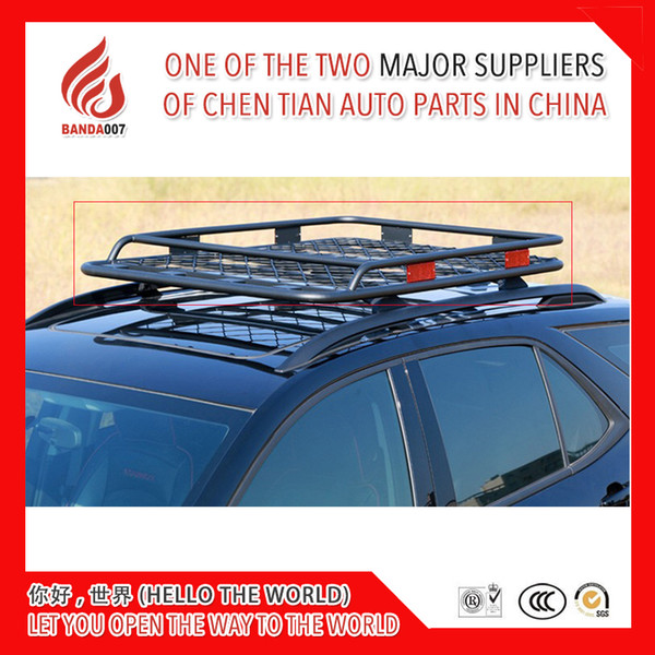 Universal Car Roof Frame with reflectors Iron grid Luggage Carrier Baggage Cross Bar Roof Rack Rails Box 1.2m 1.4m 1.6m