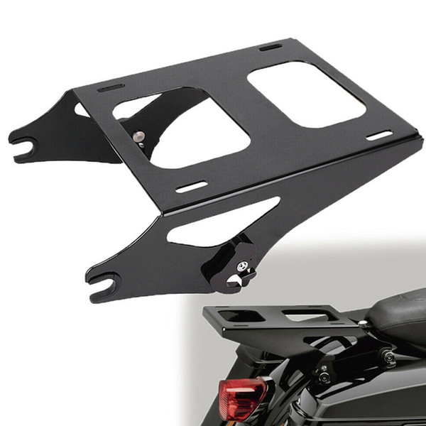 Detachable Two Up Tour Pak Rack Mount Trunk Luggage Rack for Touring 14-19 Black