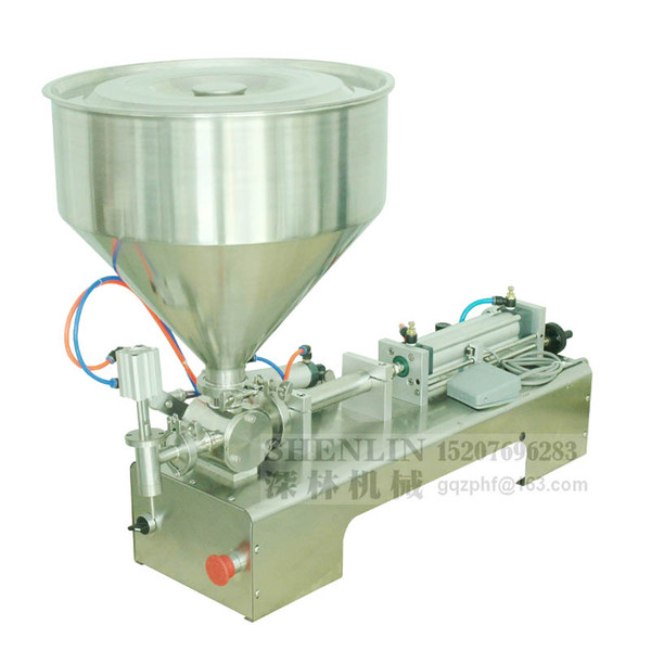 SHENLIN G1 stainless horizontal pneumatic paste automatic filling machine high viscosity paste filling machine 110V 220V 5-500ml