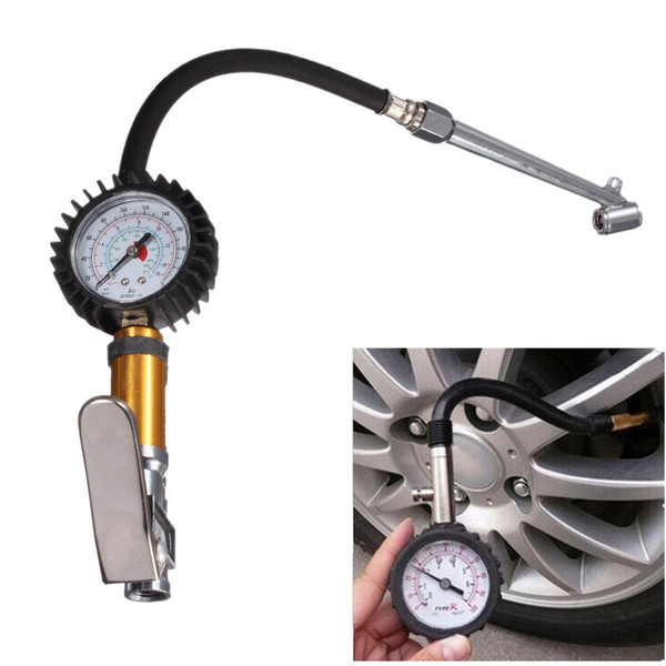 220 PSI car Tire Tyre Air Inflator Pressure Gauge Measurement Car Motorbike Truck 300 car tool fast shipment Free Shipping