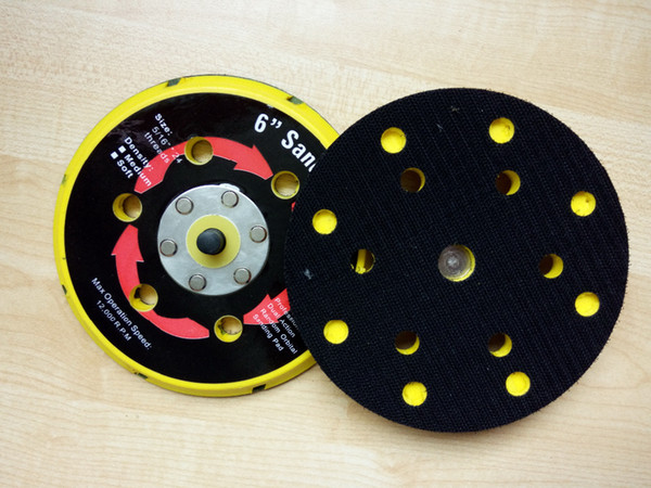 15 holes 2pcs/set 6 inch air sanding disc pad , for air sander with vacuum, for 150mm pneumatic sander 6