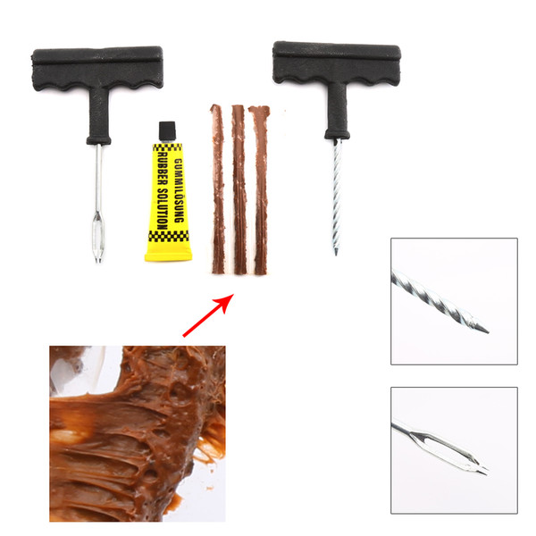 2 Set Professional Auto Car Tire Repair Kit Car Bike Auto Tubeless Tire Tyre Puncture Plug Repair Tool Kit Tool Car Accessories